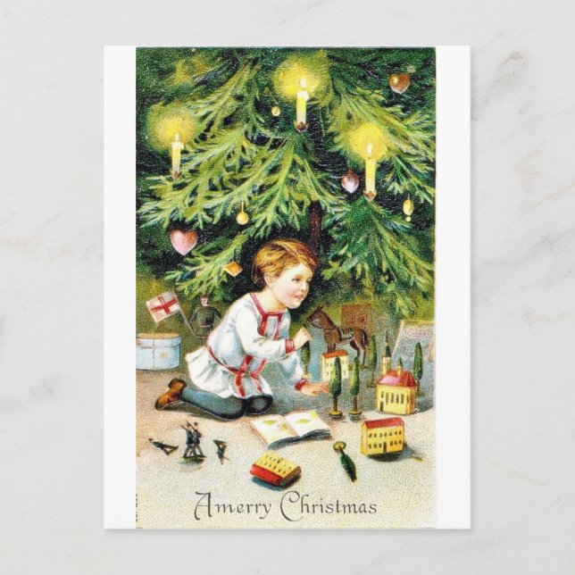 Cartes Pour Fêtes Annuelles Noël vintage (Devant)