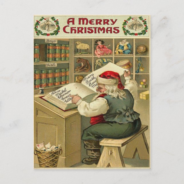 Cartes Pour Fêtes Annuelles Noël vintage (Devant)