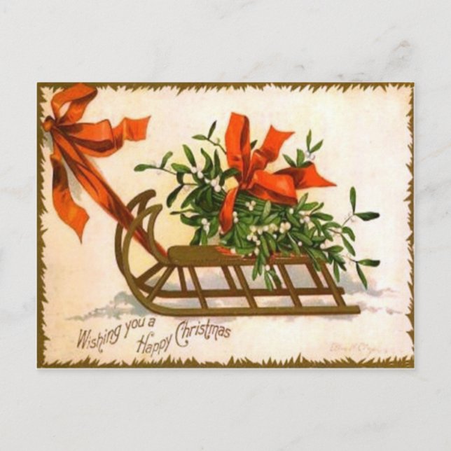 Cartes Pour Fêtes Annuelles Noël vintage (Devant)