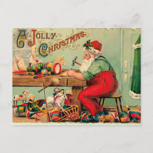 Cartes Pour Fêtes Annuelles Noël vintage à l'atelier de Père Noël