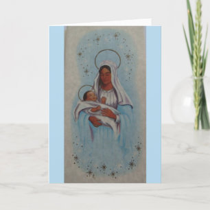 Cartes Pour Fêtes Annuelles Noël vintage - bébé Jésus et mère Mary,