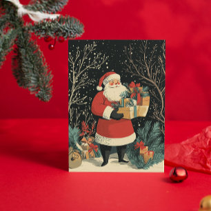 Cartes Pour Fêtes Annuelles Noël vintage Cadeaux classiques Noël Noël Noël