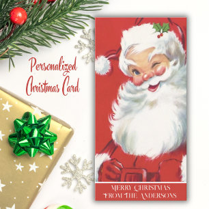Cartes Pour Fêtes Annuelles Noël Vintage classique en train de s'éveiller