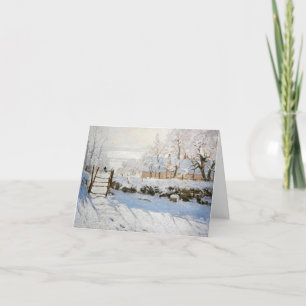 Cartes Pour Fêtes Annuelles Noël Vintage, Claude Monet La Magpie