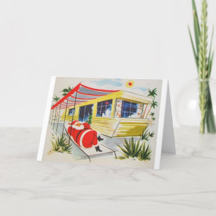 Cartes Pour Fêtes Annuelles Noël vintage - détente de Père Noël,