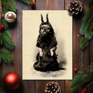 Cartes Pour Fêtes Annuelles Noël vintage du chien Krampus