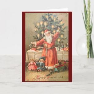 Cartes Pour Fêtes Annuelles Noël vintage du Père Noël victorien