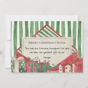 Cartes Pour Fêtes Annuelles Noël vintage du scrapbook Watercolor