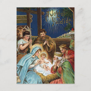 Cartes Pour Fêtes Annuelles Noël Vintage "Joyeux Yuletide"