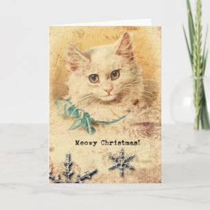 Cartes Pour Fêtes Annuelles Noël vintage Kitty