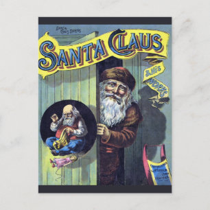 Cartes Pour Fêtes Annuelles Noël vintage, le Père Noël et son oeuvre