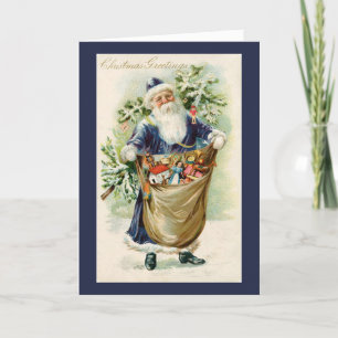 Cartes Pour Fêtes Annuelles Noël vintage Père Noël