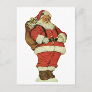 Cartes Pour Fêtes Annuelles Noël vintage, Père Noël victorien avec des jouets