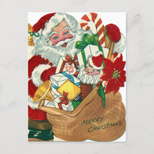 Cartes Pour Fêtes Annuelles Noël vintage rétro Père Noël
