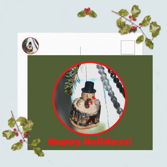 Cartes Pour Fêtes Annuelles Noël Vintage rétro Snowman (Créateur téléchargé)