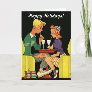 Cartes Pour Fêtes Annuelles Noël vintage, Soda Shop Love and Romance