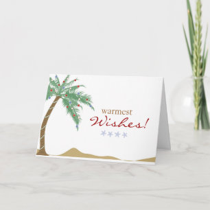 Cartes Pour Fêtes Annuelles Noël Voeux les plus chauds Palm Tree Salutation