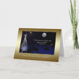 Cartes Pour Fêtes Annuelles Noël, Voisins, Religieux, Nativité