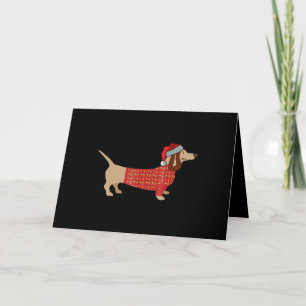 Cartes Pour Fêtes Annuelles Noël Weiner Dachshund Doxie Dans Chien
