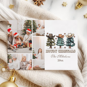 Cartes Pour Fêtes Annuelles Noël Western Howdy 4 photos