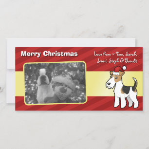 Cartes Pour Fêtes Annuelles Noël Wire Fox Terrier