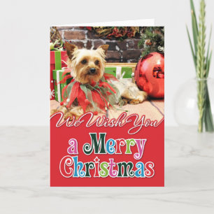 Cartes Pour Fêtes Annuelles Noël - Yorkie - Kinsey