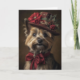 Cartes Pour Fêtes Annuelles Noël Yorkie victorien