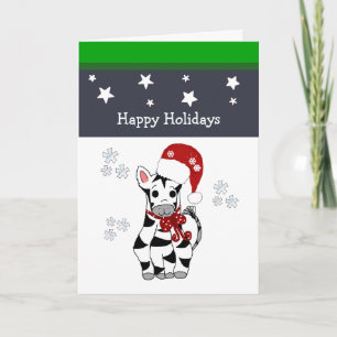 Cartes Pour Fêtes Annuelles Noël Zebra
