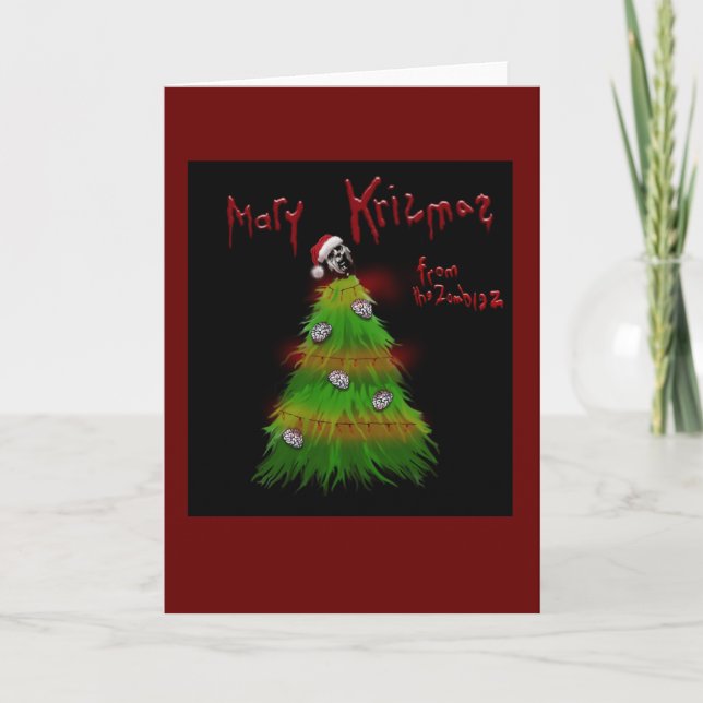 Cartes Pour Fêtes Annuelles noël zombie (Devant)