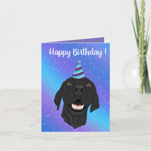 Cartes Pour Fêtes Annuelles Noir Pointer Chiot Anniversaire