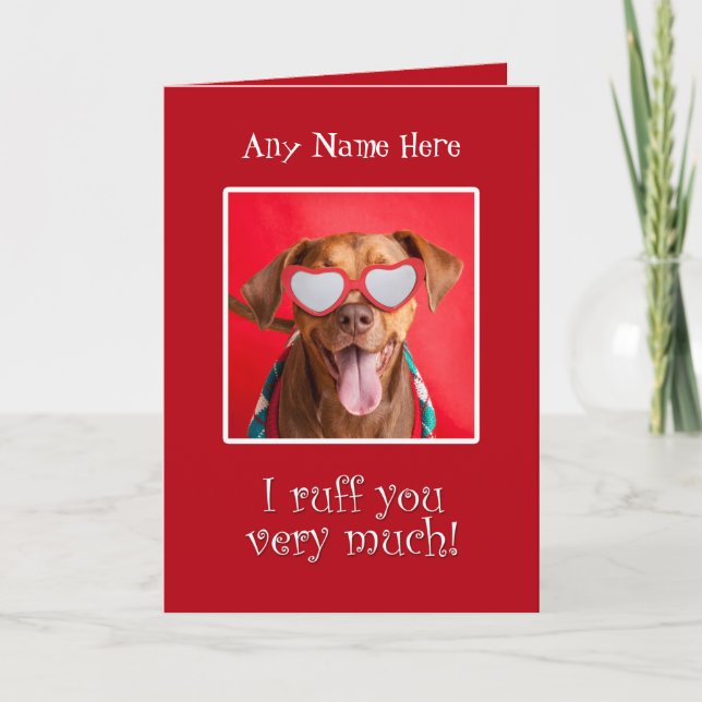 Cartes Pour Fêtes Annuelles Nom personnalisé de l'Heureuse Sainte-Valentin Pit (Devant)