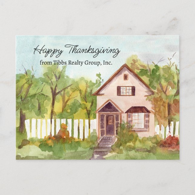 Cartes Pour Fêtes Annuelles Nom personnalisé du bon thanksgiving à partir du c (Devant)