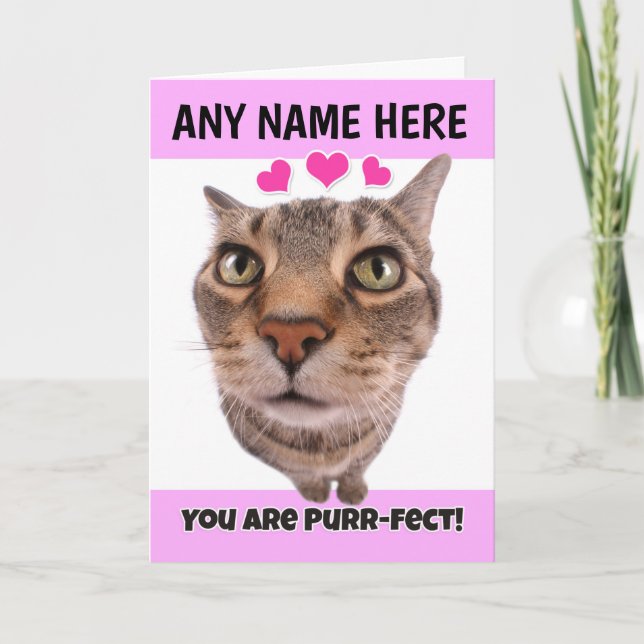 Cartes Pour Fêtes Annuelles Nom personnalisé Heureuse Sainte-Valentin Cute Kit (Devant)