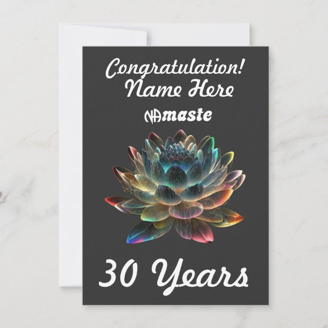 Cartes Pour Fêtes Annuelles Nom personnalisé/jalon NAmaste Narcotiques Anonyme (Devant)