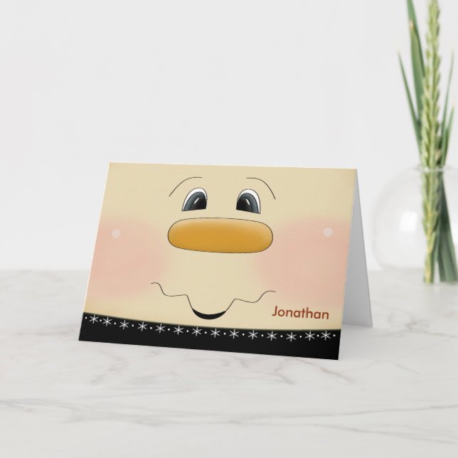 Cartes Pour Fêtes Annuelles Nom personnalisé Noël pour les enfants joyeux visa (Devant)