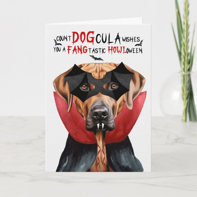 Cartes Pour Fêtes Annuelles Nombre de chiens Rhodesian Ridgeback DOGcula Hallo (Devant)