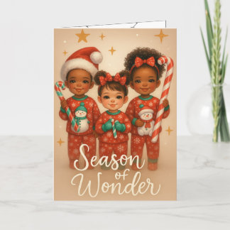 Cartes Pour Fêtes Annuelles Non Photo Christmas Card Children Vintage Style