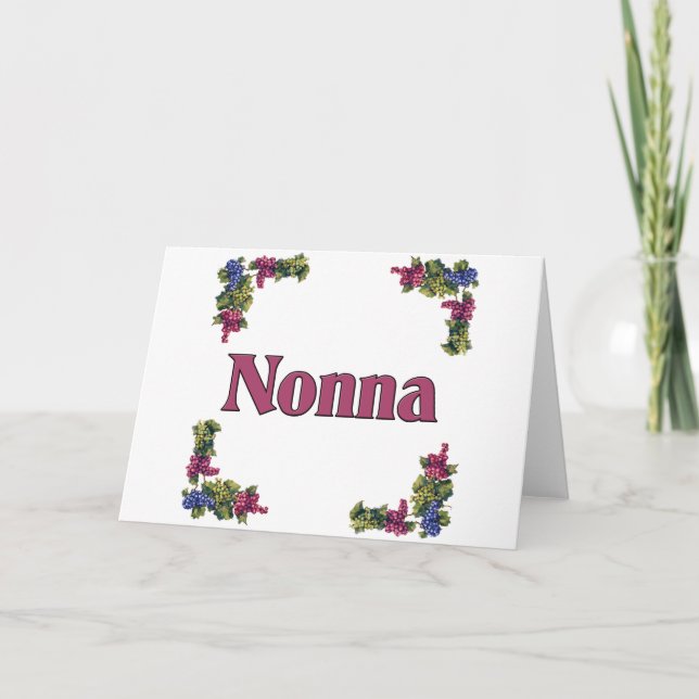Cartes Pour Fêtes Annuelles Nonna (grand-mère italienne) (Devant)