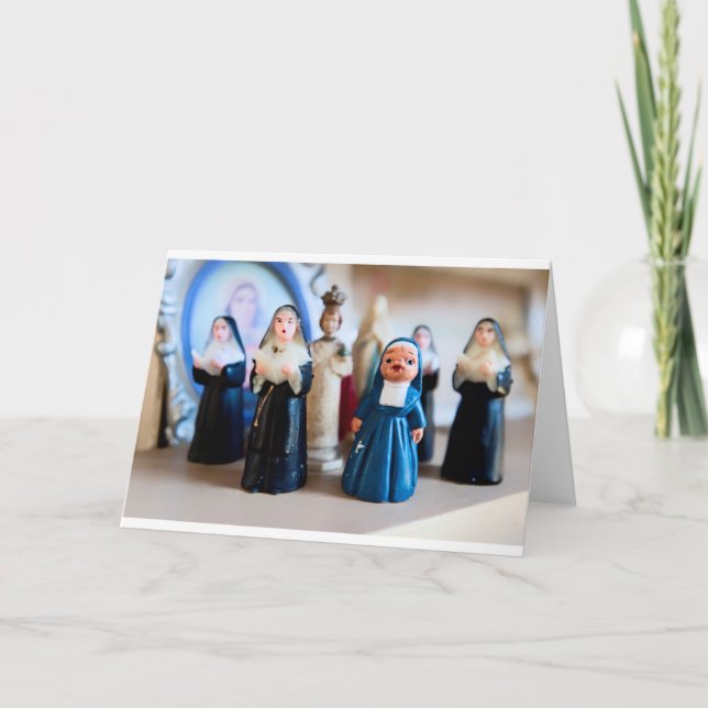 Cartes Pour Fêtes Annuelles Nonnes de Noël (Devant)