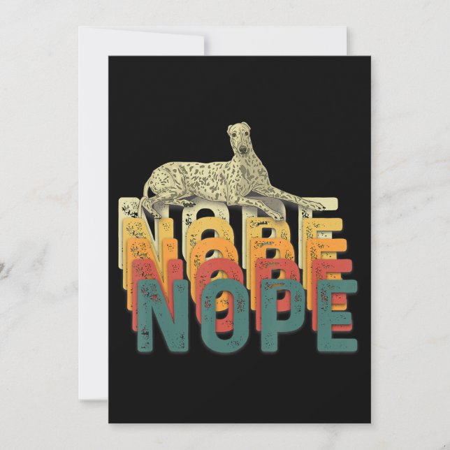 Cartes Pour Fêtes Annuelles Nope Lazy Whippet Dog - Cadeau Amoureux des chiens (Devant)