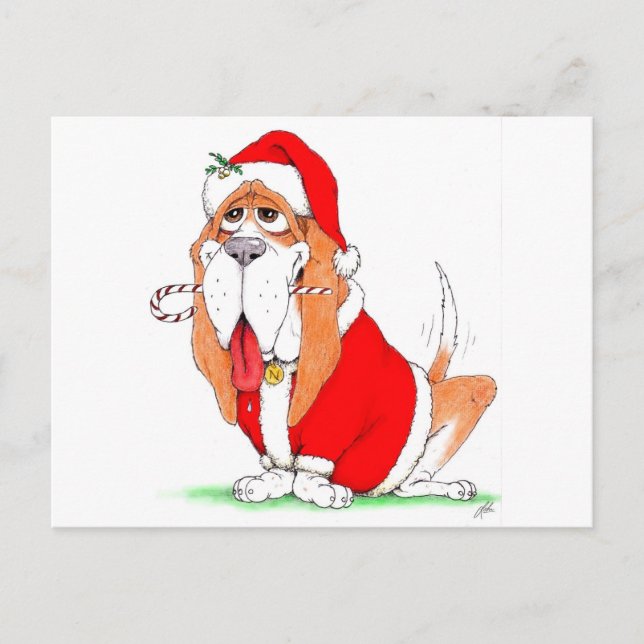 Cartes Pour Fêtes Annuelles Normand de Père Noël (Devant)