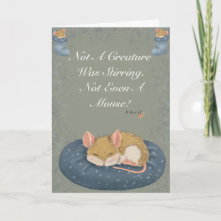 Cartes Pour Fêtes Annuelles Not A Creature Was Stirring-Hand drawn Holiday 