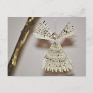 Cartes Pour Fêtes Annuelles Notes de musique Noël Angel Pearl