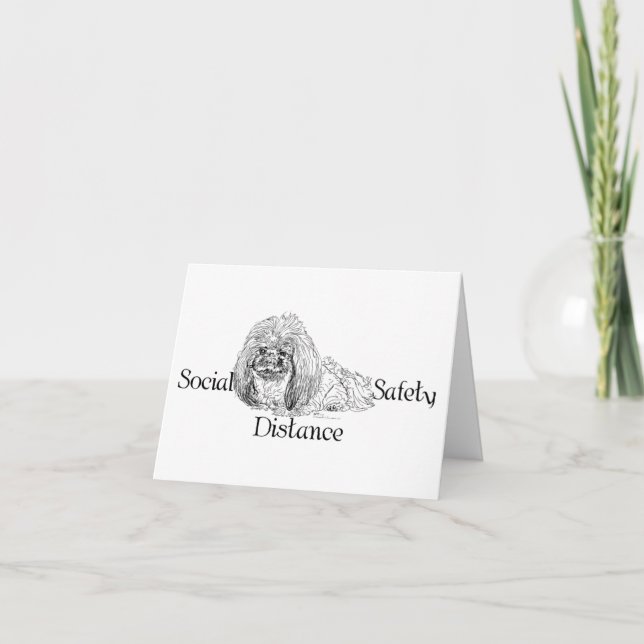 Cartes Pour Fêtes Annuelles Notes de Pekingese Dog (Devant)