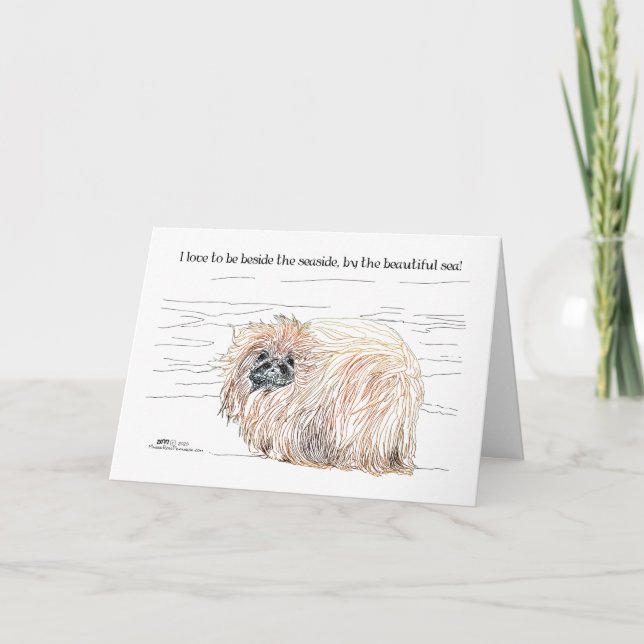 Cartes Pour Fêtes Annuelles Notes de Pekingese Dog (Devant)