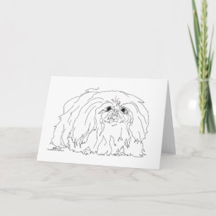 Cartes Pour Fêtes Annuelles Notes de Pekingese Dog