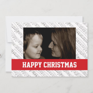 Cartes Pour Fêtes Annuelles Notes musicales Noël Famille Photographie