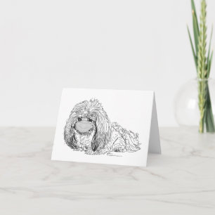 Cartes Pour Fêtes Annuelles Notes sur le chien Pékinois