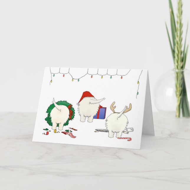 Cartes Pour Fêtes Annuelles Nothin' but A Westie Christmas (Devant)