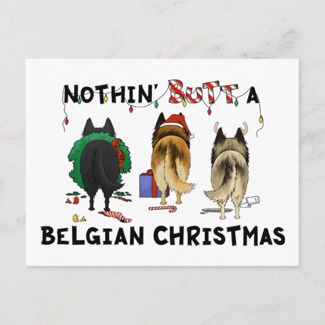 Cartes Pour Fêtes Annuelles Nothin' Butt A Belge Christmas (Devant)